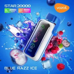 Großhandel Vozol Star 20000 Puffs Einweg Vape blau Razz Ice